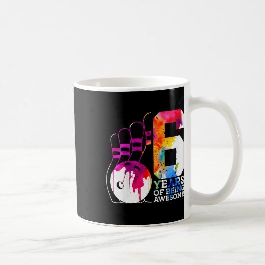 子供6年の素晴らしボーリング6誕生日 コーヒーマグカップ (右)