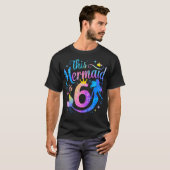子供6歳この人魚は6番目の誕生日女 Tシャツ (正面フル)