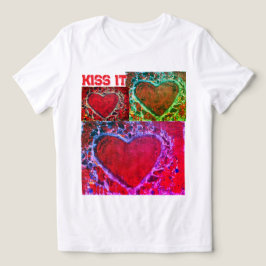 子供「キスIt」複数のハートTシャツ トライブレンドＴシャツ