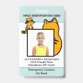 子供 キッズ フォト ID 証明カード 楽しい カスタム バッジ (正面)
