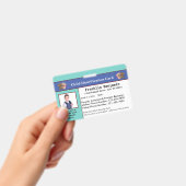 子供 キッズ フォト ID 識別カード カスタム バッジ (手持ち)