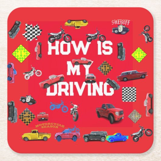 子供 スクエアペーパーコースター (正面)