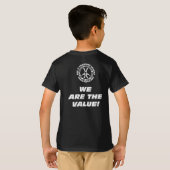 子供"チーム人間" Tシャツ (裏面フル)