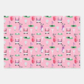 子供，パパ，グランパゴルファーGolfcartゴルフスポーティ ラッピングペーパーシート (正面)