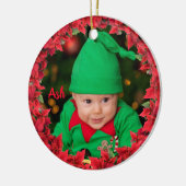子供/ベビー写真クリスマス セラミックオーナメント (左)