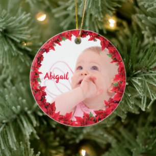 子供/ベビー写真クリスマス セラミックオーナメント