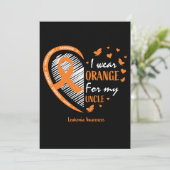 子供 女性 私は白血病の叔父のためにオレンジを着る 招待状 (スタンド正面)