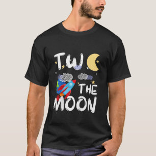 子供 子供 二つ 月 トドラー 2歳 誕生日 スペース Tシャツ