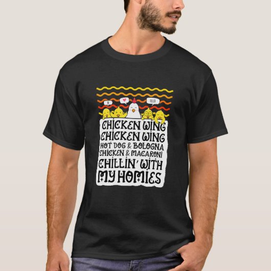 子供 子供 鶏の手羽 鶏の手羽 ホットドッグ ボロニア Tシャツ (正面)