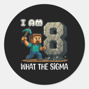 子供 誕生日 ボーイズ Tシャツ 8歳の誕生日 Sigma ゲーミング ラウンドシール