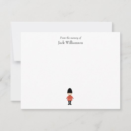 子供 赤ちゃん 男の子 オーダーメイドの保育園からのメモカード ノートカード (正面)