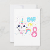 子供 8歳 女の子 誕生日 衣装 ギフト ユニコーン 招待状 (裏面)