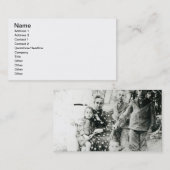 子供(b/wの写真としてFrancois Mauriac (1885-1970年) 名刺 (正面/裏面)