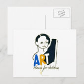 子供- WPAポスター-のための美術教室 ポストカード (正面/裏面)