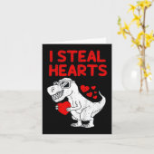 子供I盗むハートTレックスディノヴァレンティーンズデイトッド カード (黄色い花)