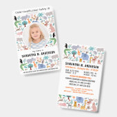 子供ID緊急かわいいおもしろい動物の子供の写真 バッジ (Front & Back)