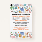 子供ID緊急かわいいおもしろい動物の子供の写真 バッジ (裏面)