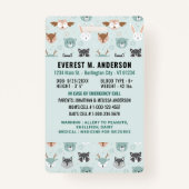 子供ID緊急識別かわいい子供の写真 バッジ (裏面)