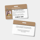 子供ID識別カード学生スクールバッジ バッジ (正面&裏面)