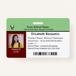 子供ID識別カード学生スクールバッジ バッジ