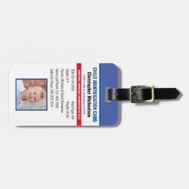 子供ID識別緊急アレルギー写真 ラゲッジタグ