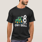 子供I'm 8 How I  Tractor 8歳B Tシャツ (正面)