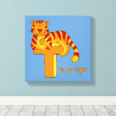 子供Tはタイガー用 キャンバスプリント (インサイチュ (ウッドフロア))