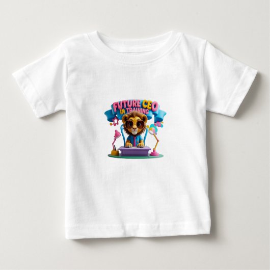 子供Tシャツのトレーニングにおける将来のCEO ベビーTシャツ (正面)