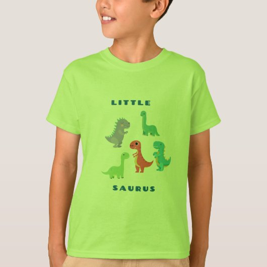 子供TシャツDino分隊：クルーカラフルティー Tシャツ (正面)