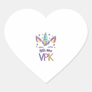 子供VPK女子初日リトルミスVPK Tシャツ ハートシール
