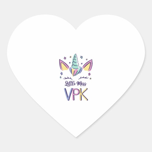 子供VPK女子初日リトルミスVPK Tシャツ ハートシール (正面)