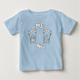 子供VS親のダイナミクスジョークベビーTシャツ ベビーTシャツ