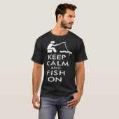 子保供漁師の漁師に穏やかに魚 Tシャツ (正面フル)