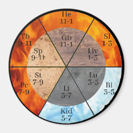 子午線臓器要素のクロックのカスタマイズ可能 マグネット