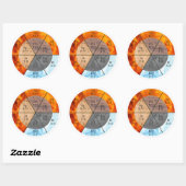 子午線臓器要素のクロックのカスタマイズ可能 ラウンドシール (シート)