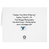 "子孫が付いているジョシュアツリー" (裏面横)