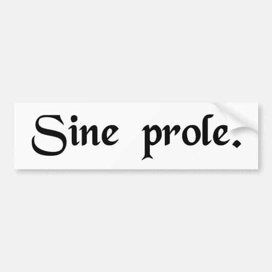 子孫なし バンパーステッカー (正面)