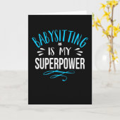 子守は私の超大国おもしろいPUN鑑賞 カード (黄色い花)