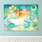 子守唄キャンバス印刷ウォールアート キャンバスプリント (インサイチュ (ウッドフロア))