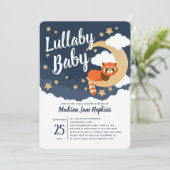 子守歌ベビーレッドパンダムーンベイビーシャワー 招待状 (スタンド正面)