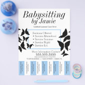 子守気に日蝶の切り取り チラシ (シングル)