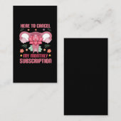 子宮おもしろい摘出手術子宮摘出 名刺 (正面/裏面)