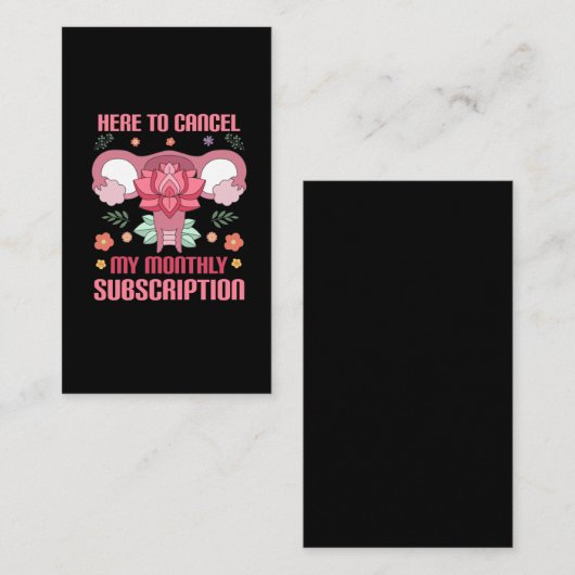 子宮おもしろい摘出手術子宮摘出 名刺 (正面/裏面)