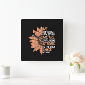 子宮がんの認識度 スクエア壁時計 (ホーム)