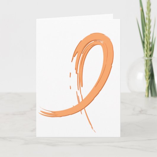 子宮がん桃リボンA4 カード (正面)