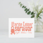 子宮がん生存花帯 ポストカード (スタンド正面)