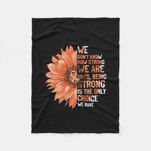 子宮がん認識度は強い フリースブランケット (正面)