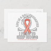 子宮がん認識度桃 ポストカード (正面/裏面)