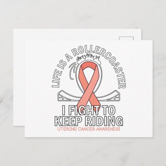 子宮がん認識度桃 ポストカード (正面/裏面)