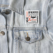 子宮がんI衣服ピーチリボンの献上品 缶バッジ (インサイチュ)